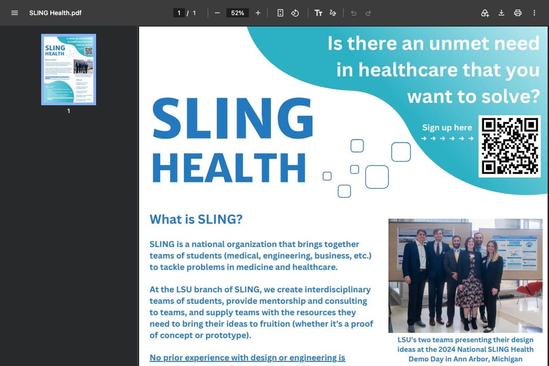 Sling Health feature